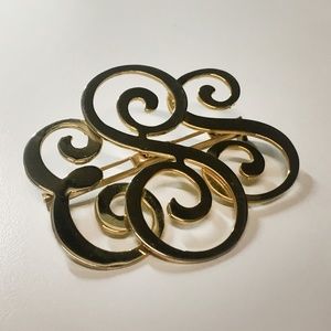 Vintage ESS monogram pin
